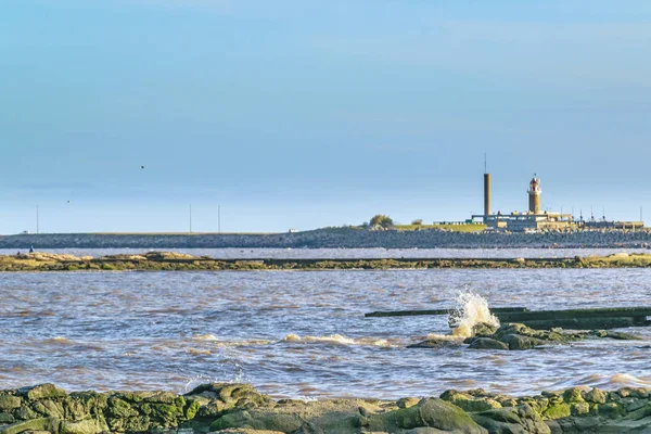 Paisagem costeira Cena, Montevidéu, Uruguai — Fotografia de Stock