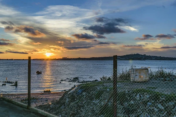 Montevideo Bay ao pôr-do-sol — Fotografia de Stock