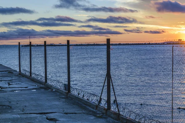 Montevideo Bay op zonsondergang tijd — Stockfoto