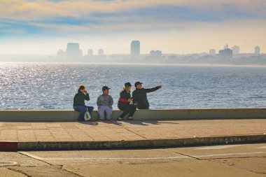 People at Boardwalk, Punta del Este, Uruguay
