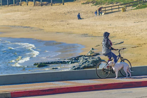 Persone al Boardwalk, Punta del Este, Uruguay — Foto Stock