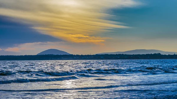 Praia de Punta Ballena ao pôr-do-sol, Uruguai — Fotografia de Stock