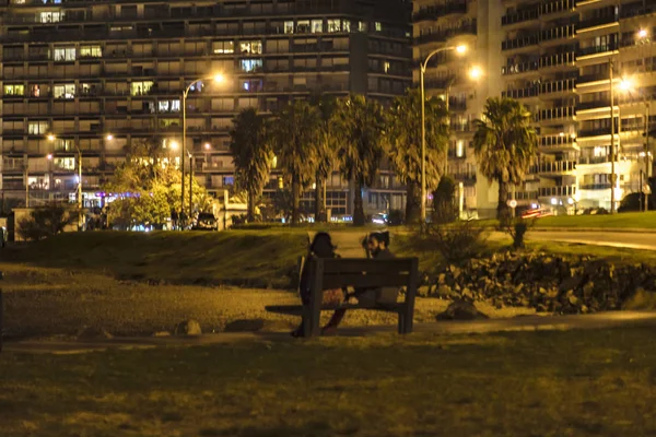 Montevideo stadtbild nachtszene — Stockfoto