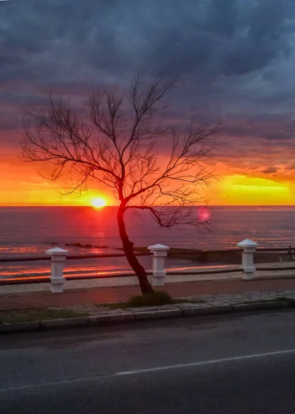 Piriapolis 遊歩道で夕日のシーン — ストック写真