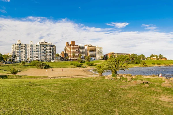 Montevideo Cityscape op zomertijd — Stockfoto