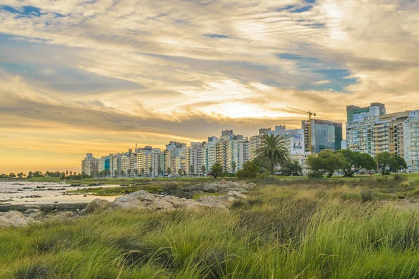 Kustnära stadsbilden, Montevideo, Uruguay — Stockfoto