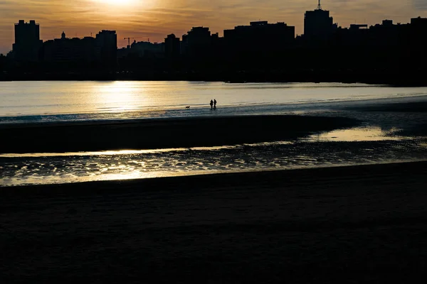 Cityscape Sunset Scene, Montevideo, Uruguay — Stock Photo, Image