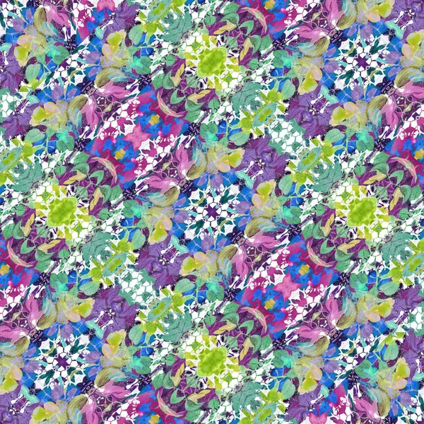 Colorful Modern Floral Pattern — Stock Photo, Image