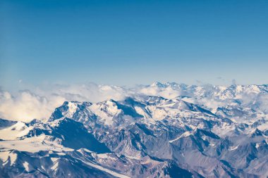 Andes Dağları havadan görünümü, Şili