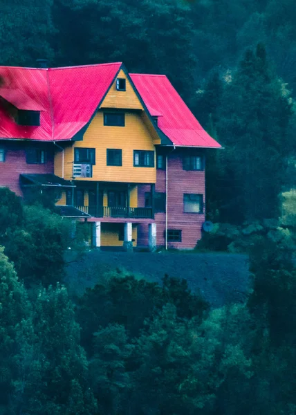 Hotel nad jeziorem, Puyuhuapi, Chile — Zdjęcie stockowe