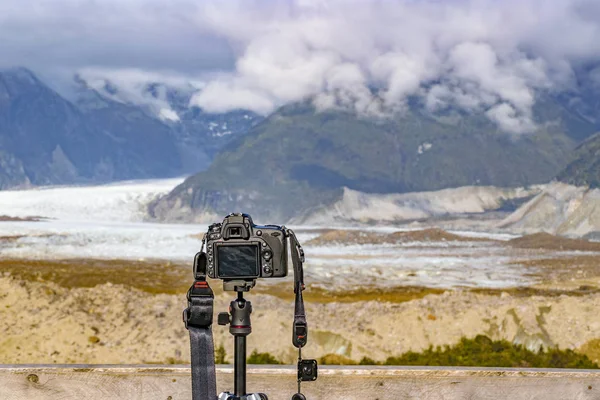 Kamera di Tripod di Viewpoint, Patagonia, Chile — Stok Foto