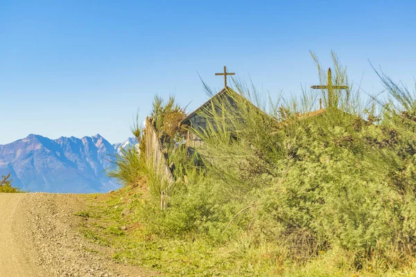 Kleiner Dorffriedhof, Patagonien, Chile — Stockfoto