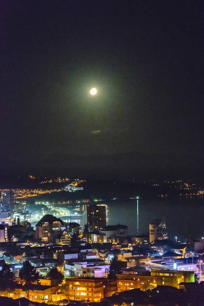 Puerto Montt Aerial Night View — Stock Photo, Image