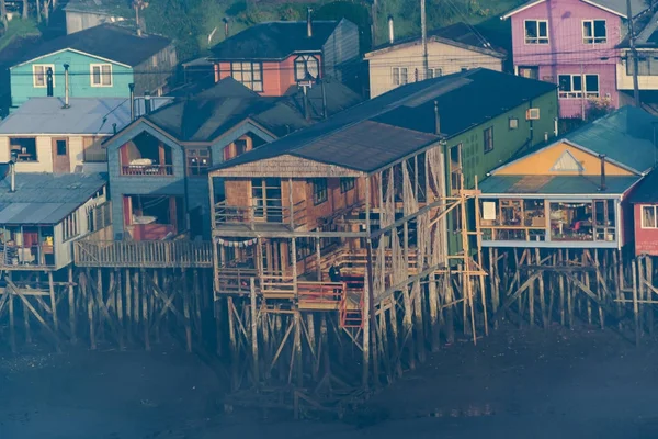 Palafito-Häuser am See, Chiloe, Chili — Stockfoto