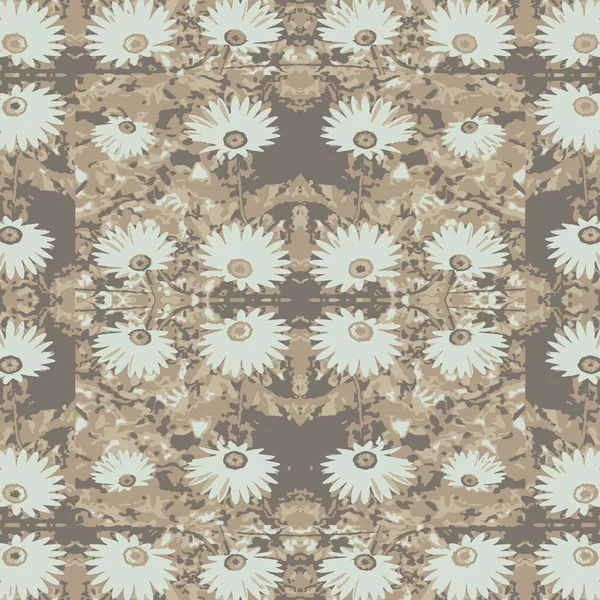 Vintage Collage Floral Motif Seamless Pattern