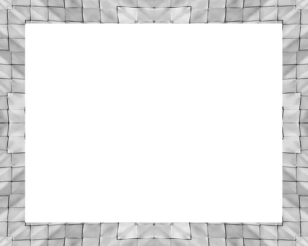 White Landscape Frame With Geometric Borders — Stock Photo, Image