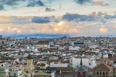 Havadan görünümü Madrid Cityscape