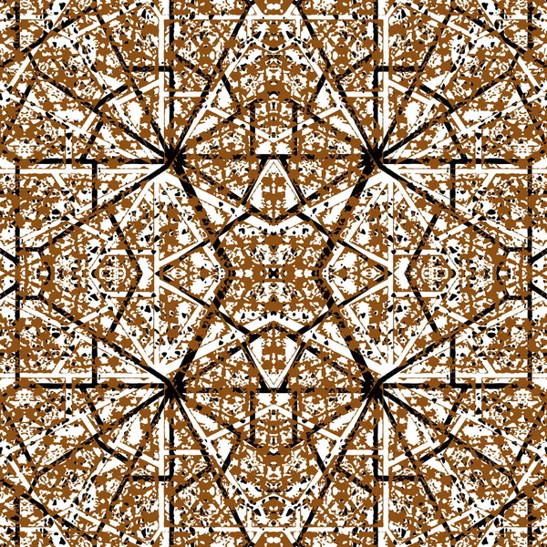 Grunge Geometric Intricate Seamless Pattern Design — Stock Photo, Image