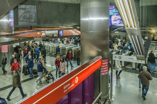 Madrid Metro interiör se — Stockfoto