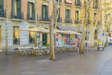 Tarihi merkez kentsel sahne, Madrid, İspanya