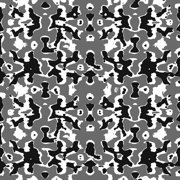 Monokrom kamouflage sömlösa mönster — Stockfoto