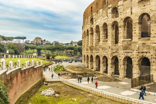 Coliseu Vista Exterior, Roma — Fotografia de Stock