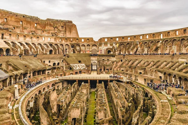 Coliseu Romano Vista Interior, Roma, Itália — Fotografia de Stock