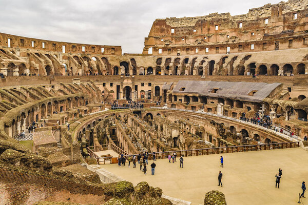 Roman Coliseum Interior View, Rome, Italy