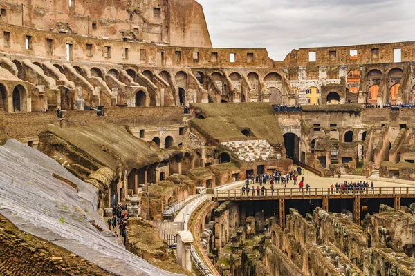 Coliseu Romano Vista Interior, Roma, Itália — Fotografia de Stock