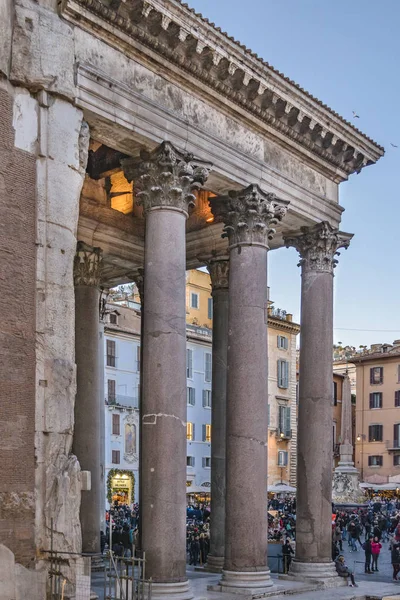 Pantheon Außenansicht, Rom, Italien — Stockfoto