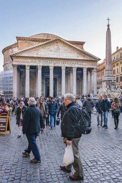 Pantheon Vista Exterior, Roma, Itália — Fotografia de Stock