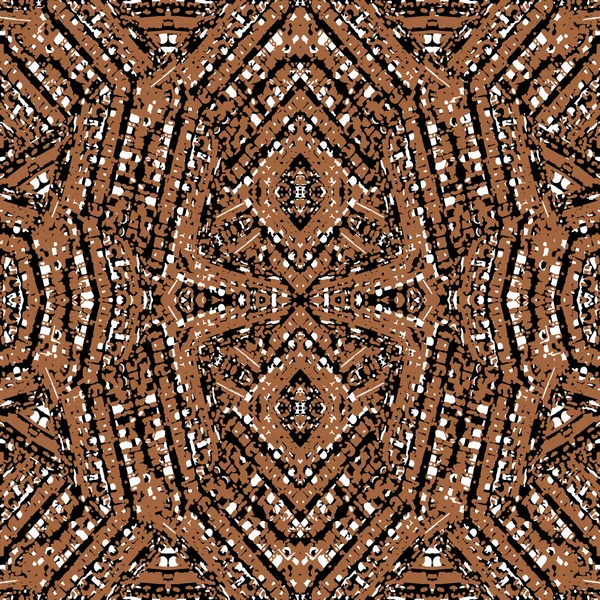 Etnikai texturált geometriai Seamless Pattern — Stock Fotó