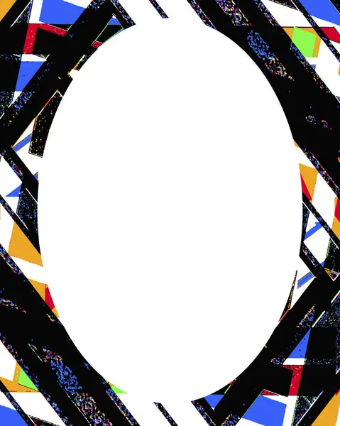 Fundo do quadro do círculo com bordas decoradas — Fotografia de Stock