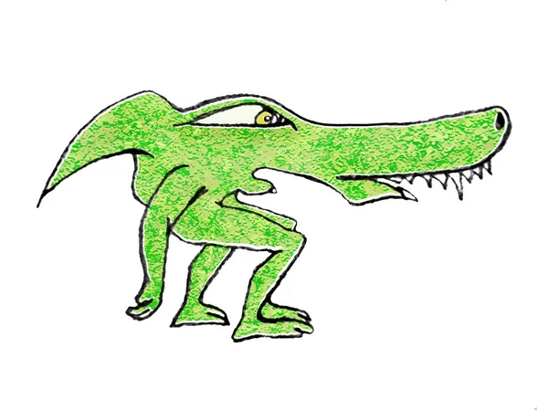 Buitenaardse Monster Reptile tekening — Stockfoto