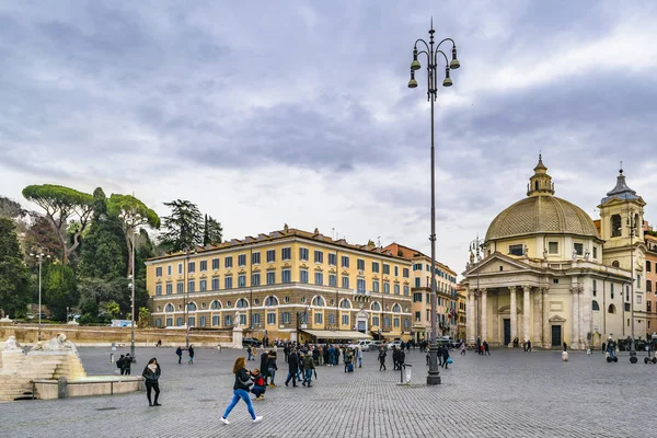Piazza del Popolo, Róma, Olaszország — Stock Fotó