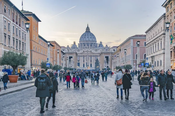 Conciliazione 거리, 로마, 이탈리아 — 스톡 사진