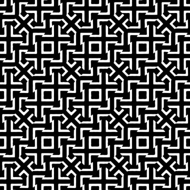 Siyah ve beyaz etnik karmaşık desen