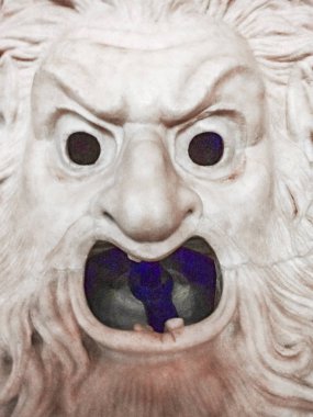 Capitoline Museum 'da Theater Stone mask, Roma, Italya
