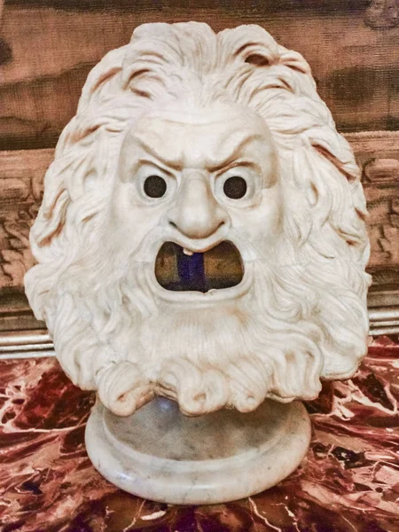 Theater Stone Mask bij Capitolijnse Museum, Rome, Italië — Stockfoto