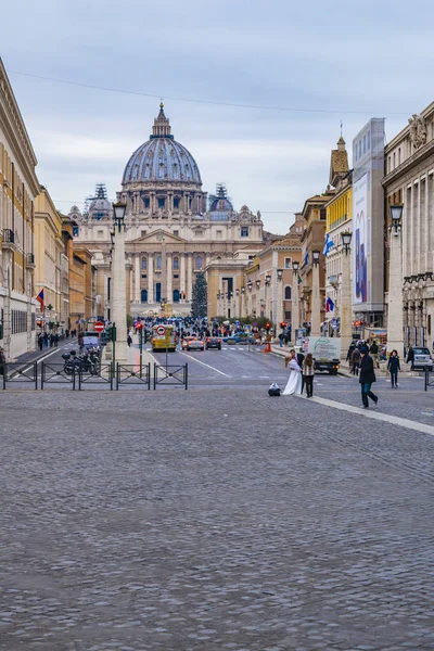 Conciliazione Street, Roma, Itália — Fotografia de Stock