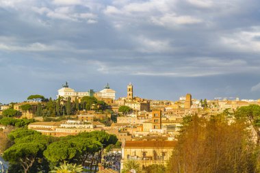 Roma Cityscape havadan görünümü Aventino Hill