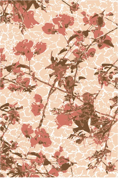 Текстурированный винтажный цветочный мотив — стоковое фото