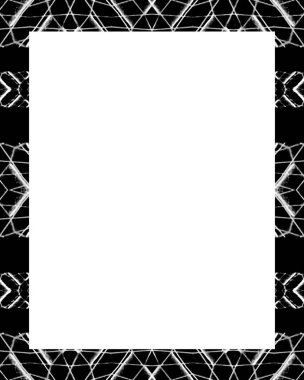 Bir şekilde dekore edilmiş kenarlıklı beyaz çerçeve