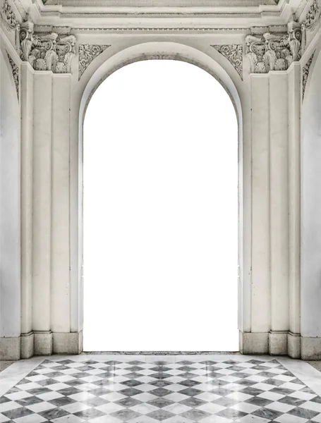 Patterned Floor and Classical Blank Entrance — Stock Photo, Image