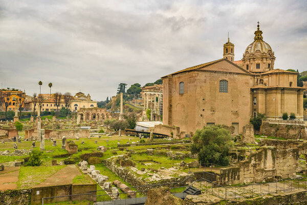 Curia Julia and Santi Luca e Martina Church