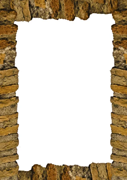 흰색 세로 Brickwall 테두리와 배경 — 스톡 사진