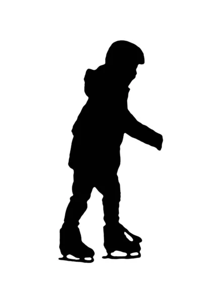 Silhouette graphique de patinage garçon — Photo