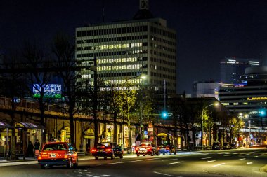 Nigth Şehir Sahnesi, Tokyo, Japonya