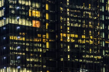 Apartman Binaları Gece Şehir Sahnesi, Tokyo, Japonya