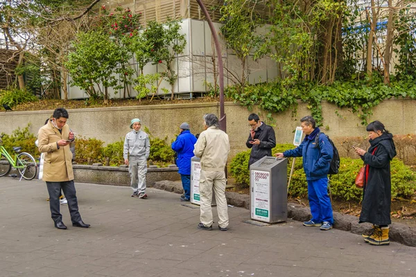 Smoking Area, Ueno Park at Winter Season, Tokyo, Japan — Stock Photo, Image